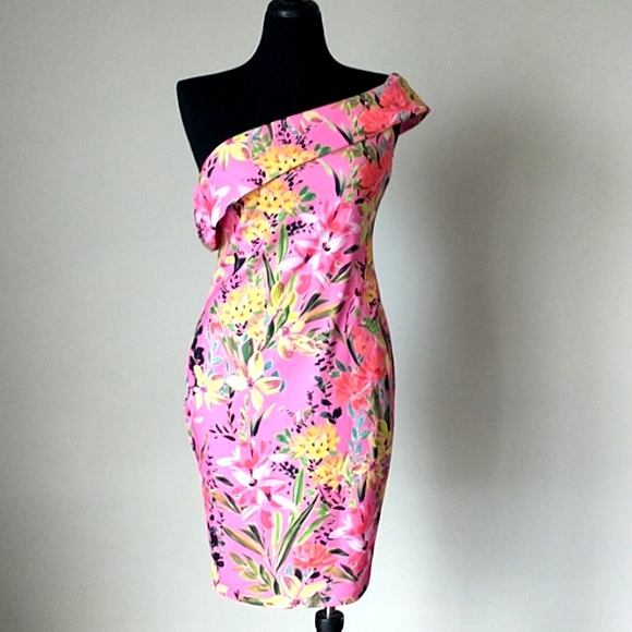 Floral Pink Sleeveless Dress - Picture 3 of 7